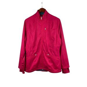 Adidas Golf ClimaProof Pink Windbreaker Jacket M Polyester Womens Lightweight